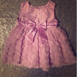 Valentines Lilac purple baby rosette dress